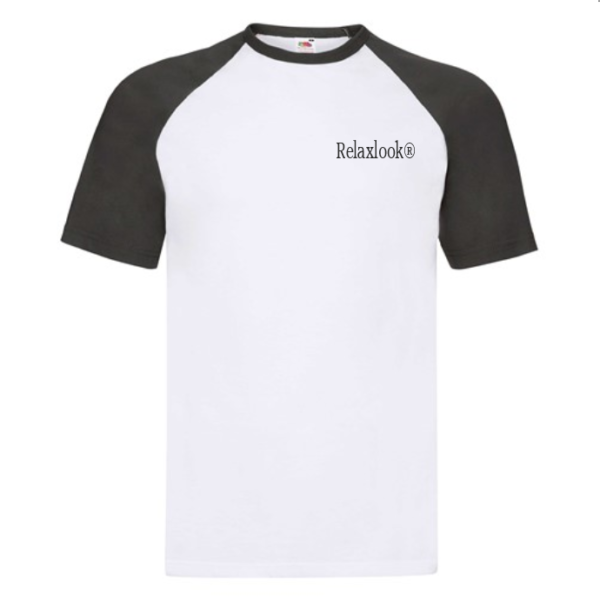 Short Sleeve Baseball T-Shirt White/Black