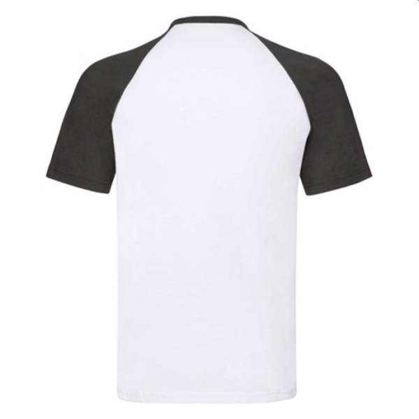 Short Sleeve Baseball T-Shirt White/Black - Image 2